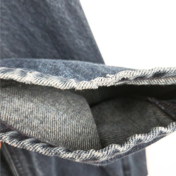 Helmut Lang Collab Men’s Jeans 30x32 Straight Fit Dark Indigo Minimalist Denim - Picture 12 of 13